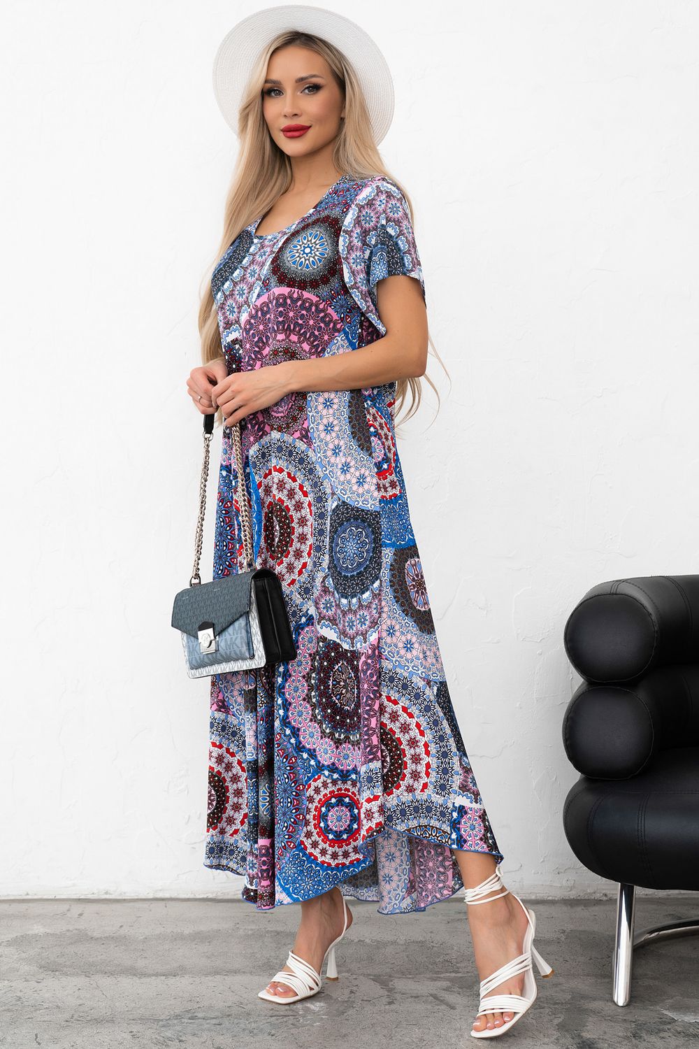 Платье Магия лета (голубой/розовый) Р11-867/18 Nikol (Акция)