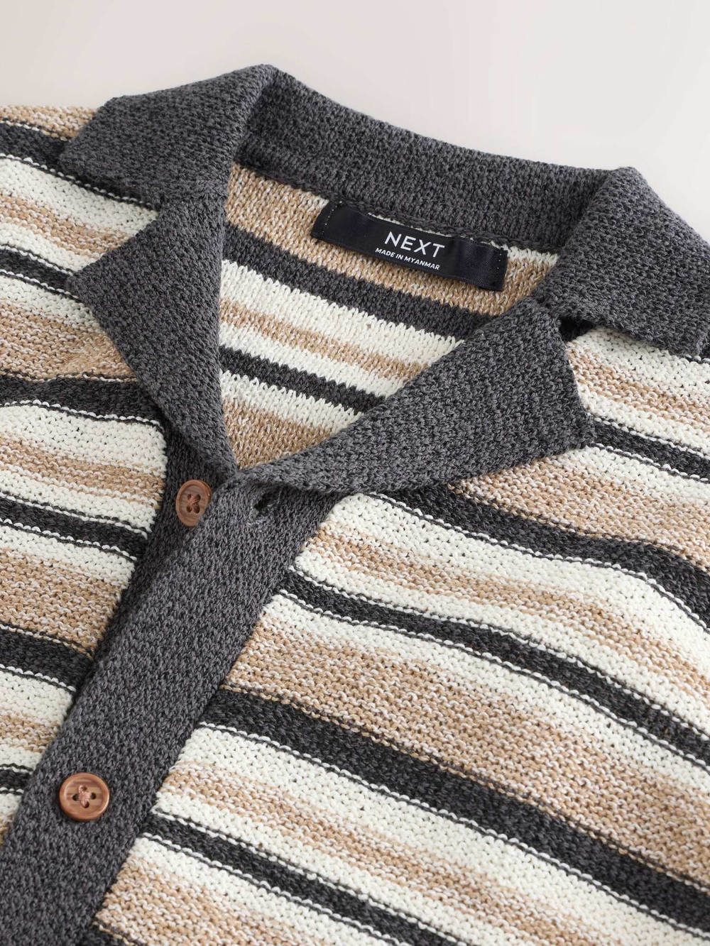 Кардиган с коротким рукавом Next AA8-960, Бежевый, Серый