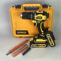 DeWalt Шуруповерт аккумуляторный бесщеточный с набором бит 80Nm, 48В, 2 АКБ