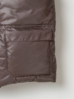 Жилет со съемным капюшоном "Шоколад"