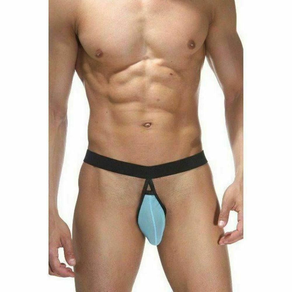 Мужские трусы стринги голубые La Blinque LB15148