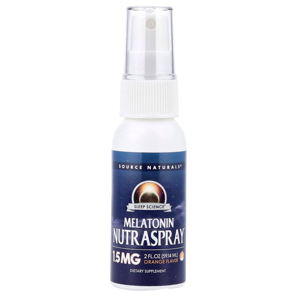 Source Naturals, Sleep Science®, NutraSpray с мелатонином, апельсин, 59,14 мл (2 жидк. унции)
