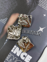 Пуговицы серебристые Скиапар. "Лицо"