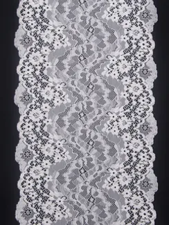 0597 Кружево эластичное 18 см, Италия, айвори 004