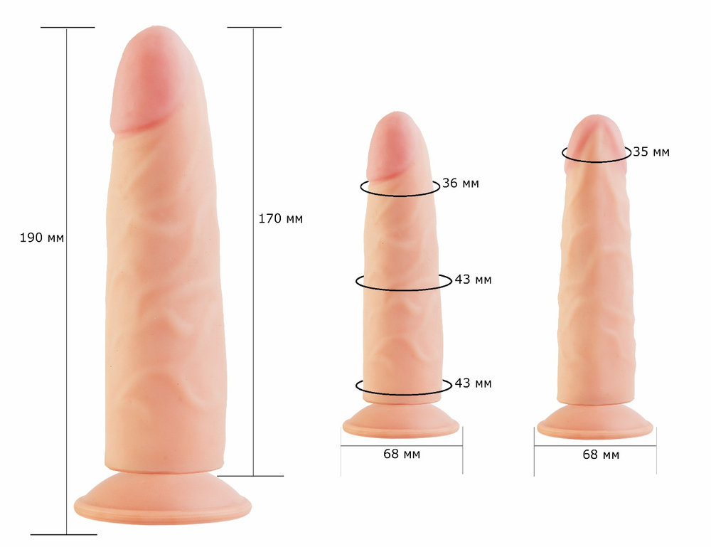 Фаллоимитатор на присоске Кибер-кожа 810400ru