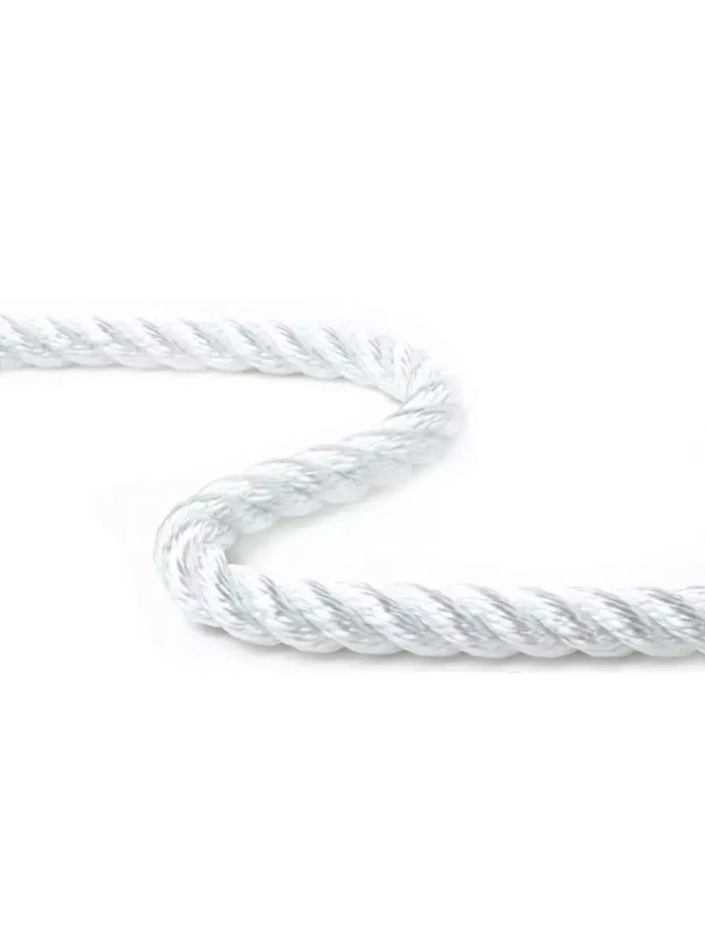 Швартовый трос (канат крученый) Петроканат ШВАРТОВЫЙ 12,0 мм, белый, 2200 кг, 9 м, евромоток