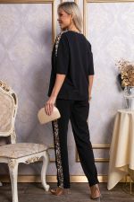 Костюм брючный Эними (черный/лео) К14848-8М LT Collection