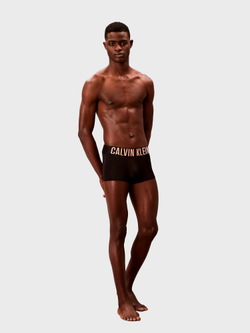 Мужские трусы боксеры-брифы Calvin Klein Intense Power Micro 3-Pack Black / Papaya Punch