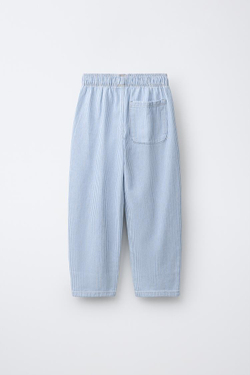 ZARA БРЮКИ BARREL В ПОЛОСКУ, РАЗНОЦВЕТНЫЙ