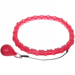 Обруч спортивный регулируемый «Fitness» 24 части (длина окружности 130 см) с утяжелением, розовый