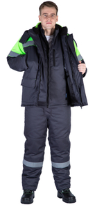 Жилет утепленный "Байкит", т.серый/черный