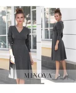 Платье 3102-темно-серый Minova