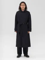 Плащ FOS Длинный Мужской Черный