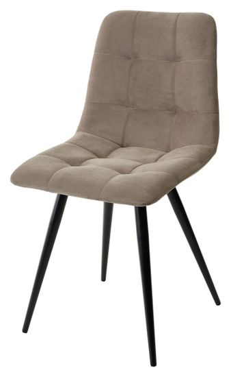 Стул CHILLI-Q латте #25, велюр / черный каркас, 4 шт/ 1 к, М-City