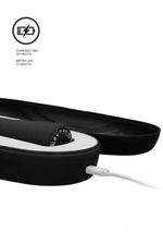 Черный вибромассажер-кролик Lux - 20 см. (Цвет: черный)