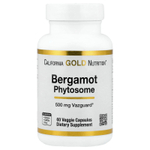 California Gold Nutrition, Bergamot Phytosome, фитосома бергамота с экстрактом бергамота, 500 мг, 60 растительных капсул