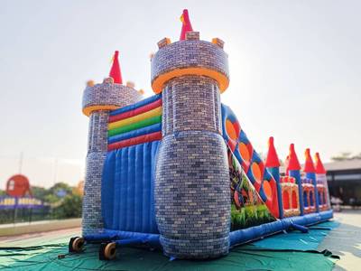 Коммерческий надувной батут «Замок развлечений», 14*6*8 м