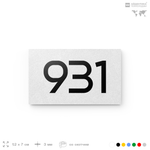 Номер на дверь 931, табличка на дверь для офиса, квартиры, кабинета, аудитории, склада, белая 120х70 мм, Айдентика Технолоджи