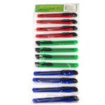 Нож канцелярский Alingar, 9 мм, с фиксацией лезвия, пластик корпус, ассорти (синий, красный, зелёный), пакет с европодвесом