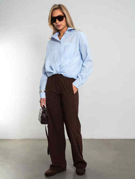 Рубашка Модная клеточка голубого цвета