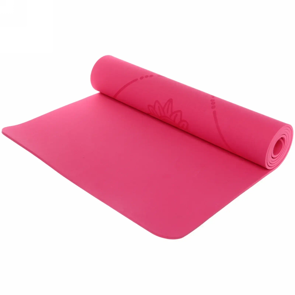 Коврик для йоги «Мандала» 183*61*06 см (ТРЕ), розовый