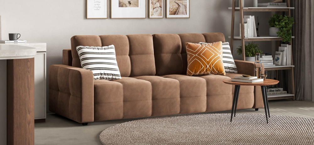 Диван Денди велюр Monolit мокко