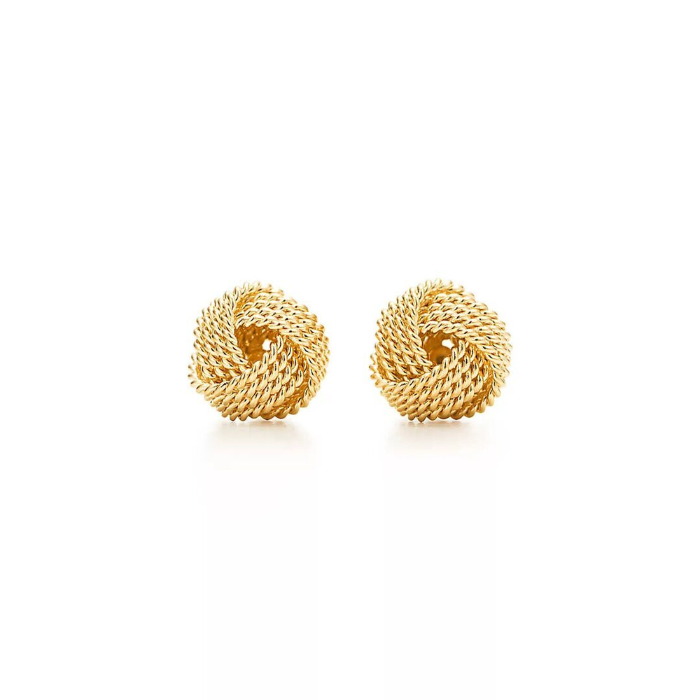 Серьги из жёлтого золота 18k(750 проба)Tiffany, twist.