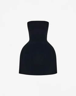 Платье мини корсетного типа из бархата