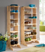 Обувница деревянная Твист из массива сосны, лакированная