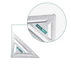 Угольник строительный. TOTAL Линейка угольник 180мм х 250мм, Пластик.