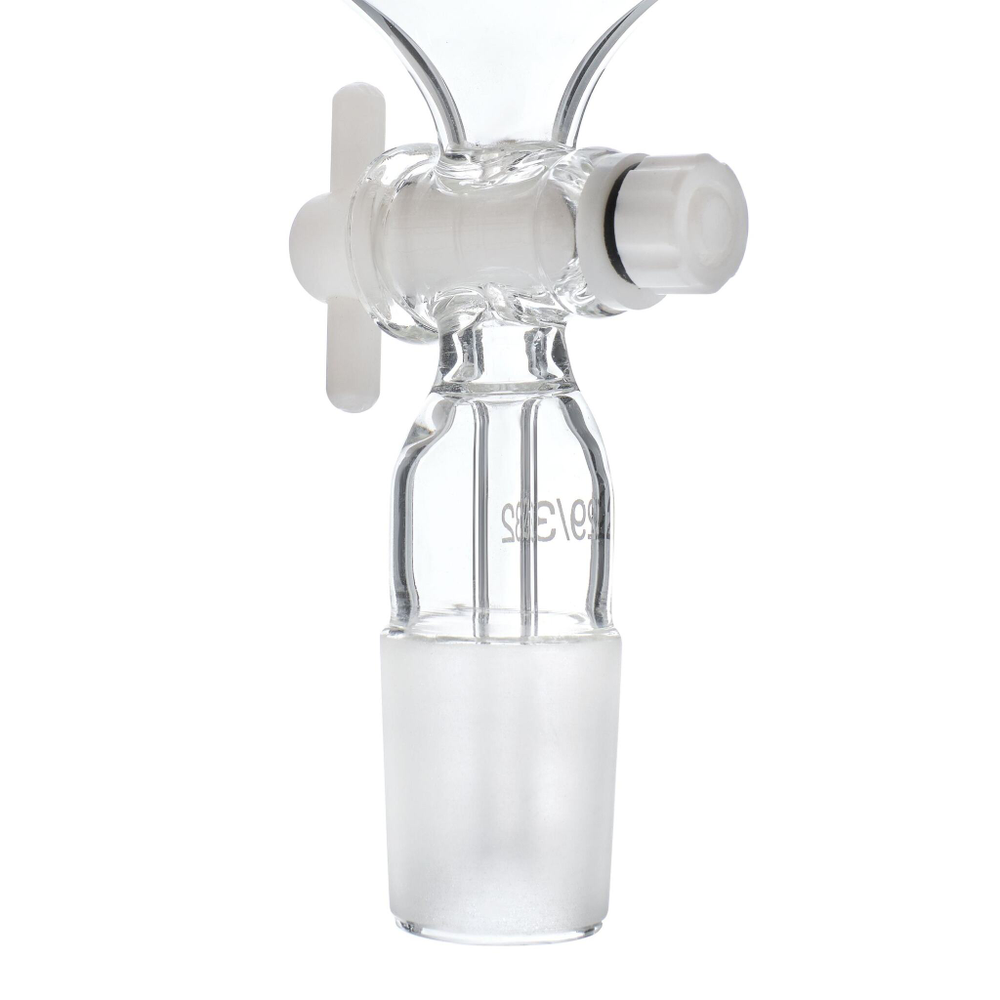 Воронка капельная цилиндрическая, 500 мл, шлиф 29/32-29/32, с PTFE краном