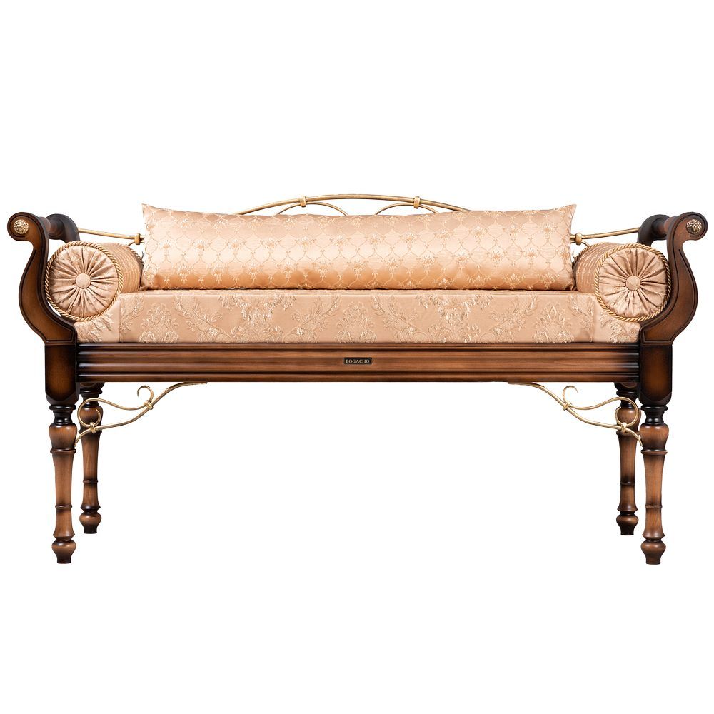 Банкетка Флоренция Премиум Орех(Д) Каледония Даймонд Мокка Амбер