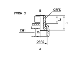 Соединение P D38-32 ORFS 2 - ORFS 1.11/16