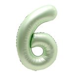 К Шар 40 «Цифра 6» салатовый металлик (БГ-60)