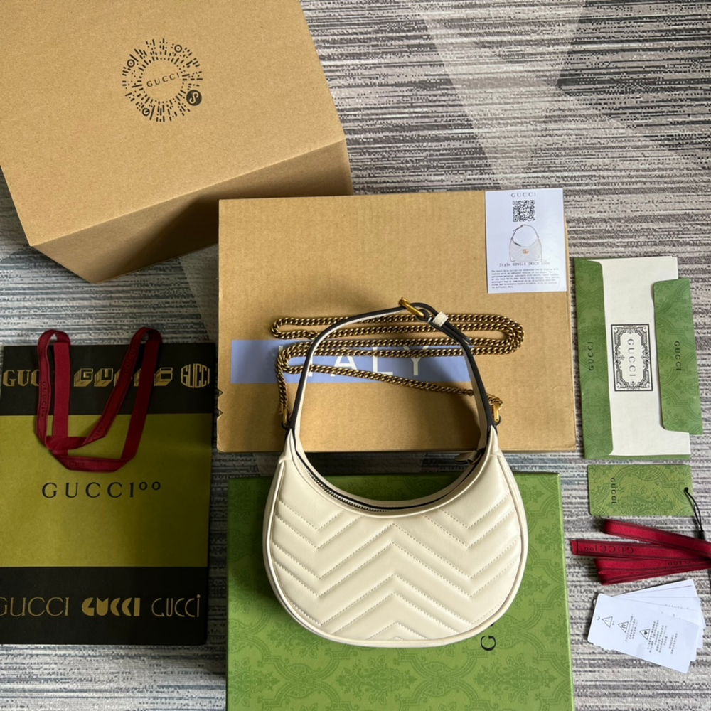 Gucci GG Marmont Half-Moon-Shaped Bag