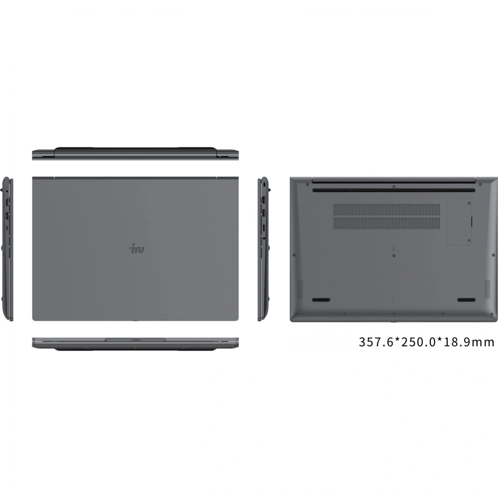 Ноутбук IRU Tactio 16ALB Core i5 1235U 16Gb SSD512Gb Intel UHD Graphics 16" IPS WUXGA (1920x1200) Windows 11 Pro grey WiFi BT Cam 4830mAh (2110204)