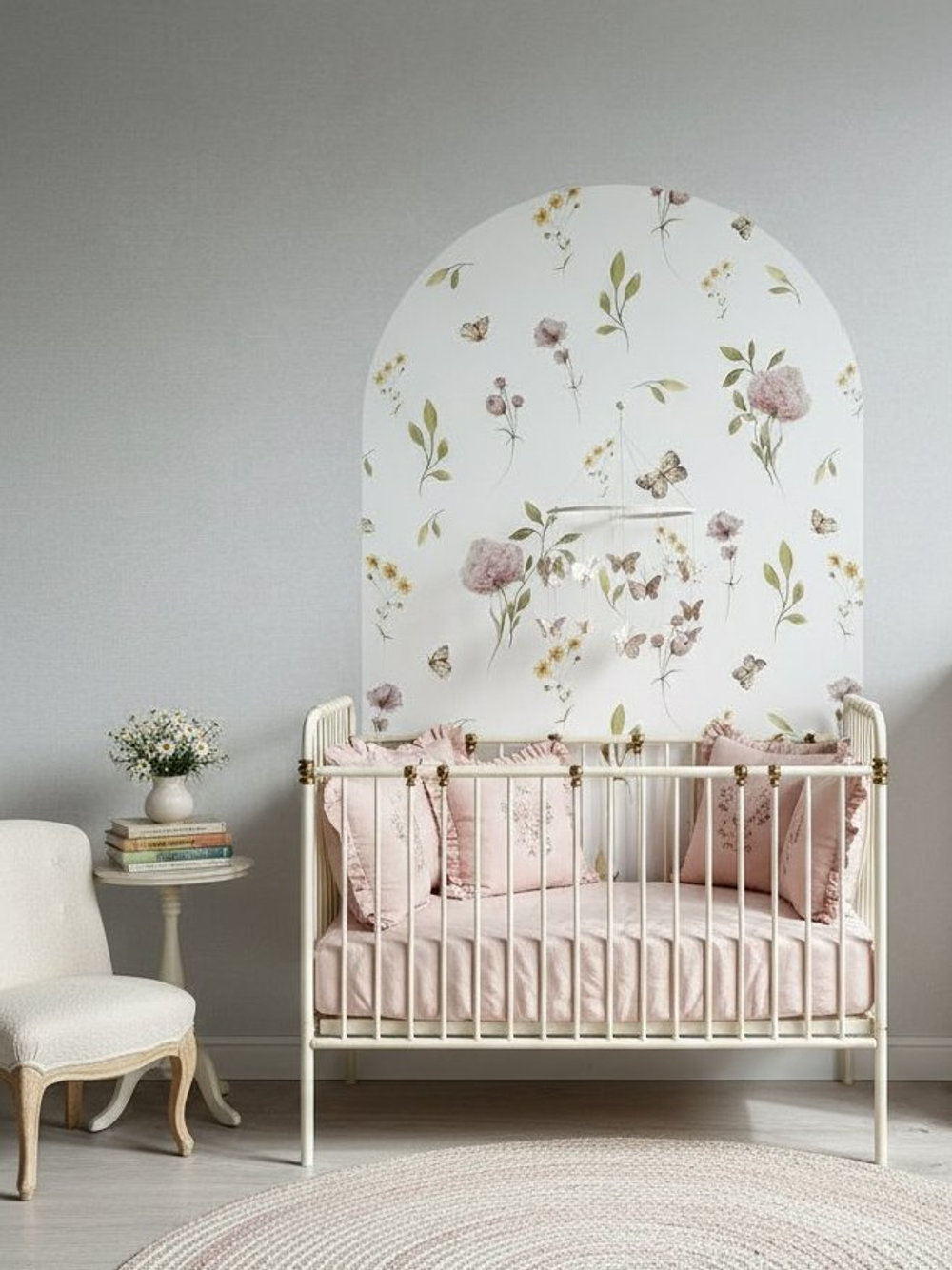 Стикер АРКА ШИРОКАЯ цветочный принт