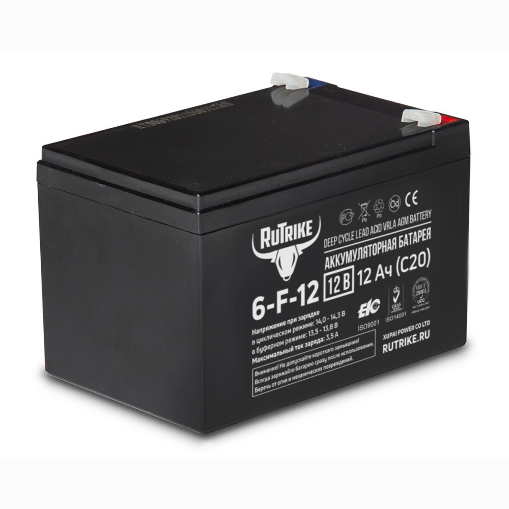 Аккумулятор RuTrike 6-F-12 (AGM)