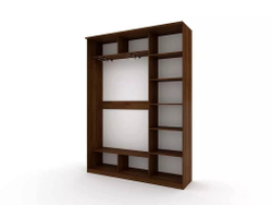 Шкаф купе Модерн 1776х450 3-х дверный 2-х секционный зеркало венге