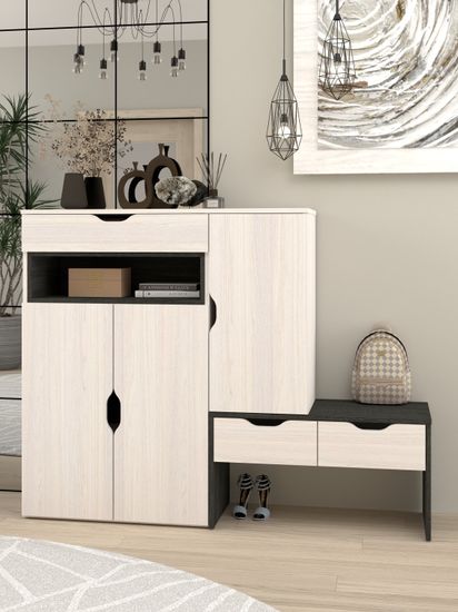 анкор белый / дуб интра