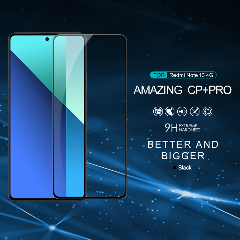 Защитное закаленное стекло от Nillkin для Xiaomi Redmi Note 13 4G, серия CP+PRO Anti-Explosion Glass Screen Protector