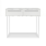 Туалетный столик консоль ROYAL 5211 эко (Мрамор Каррара-Белый-р.черная)