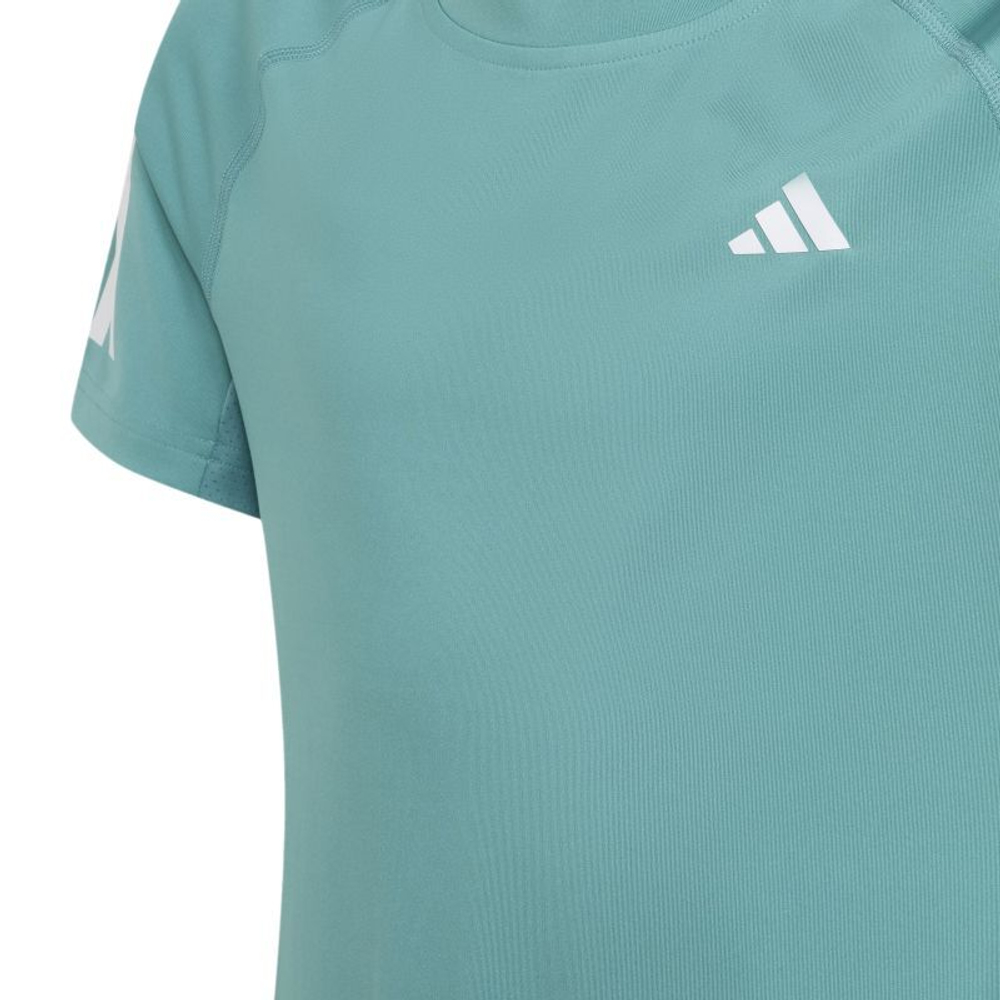 Футболка для мальчика теннисная Adidas Girls Club Tennis - preloved teal