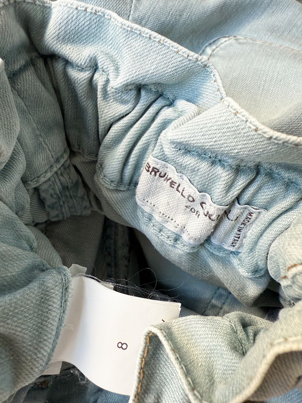 Джинсовые шорты Brunello Cucinelli, 128