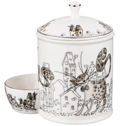 БАНКА ДЛЯ СОЛИ LEFARD "КОТИКИ" (КОР=36ШТ.)