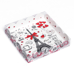 Коробка для кондитерских изделий «Сердца», 15*15*3 см