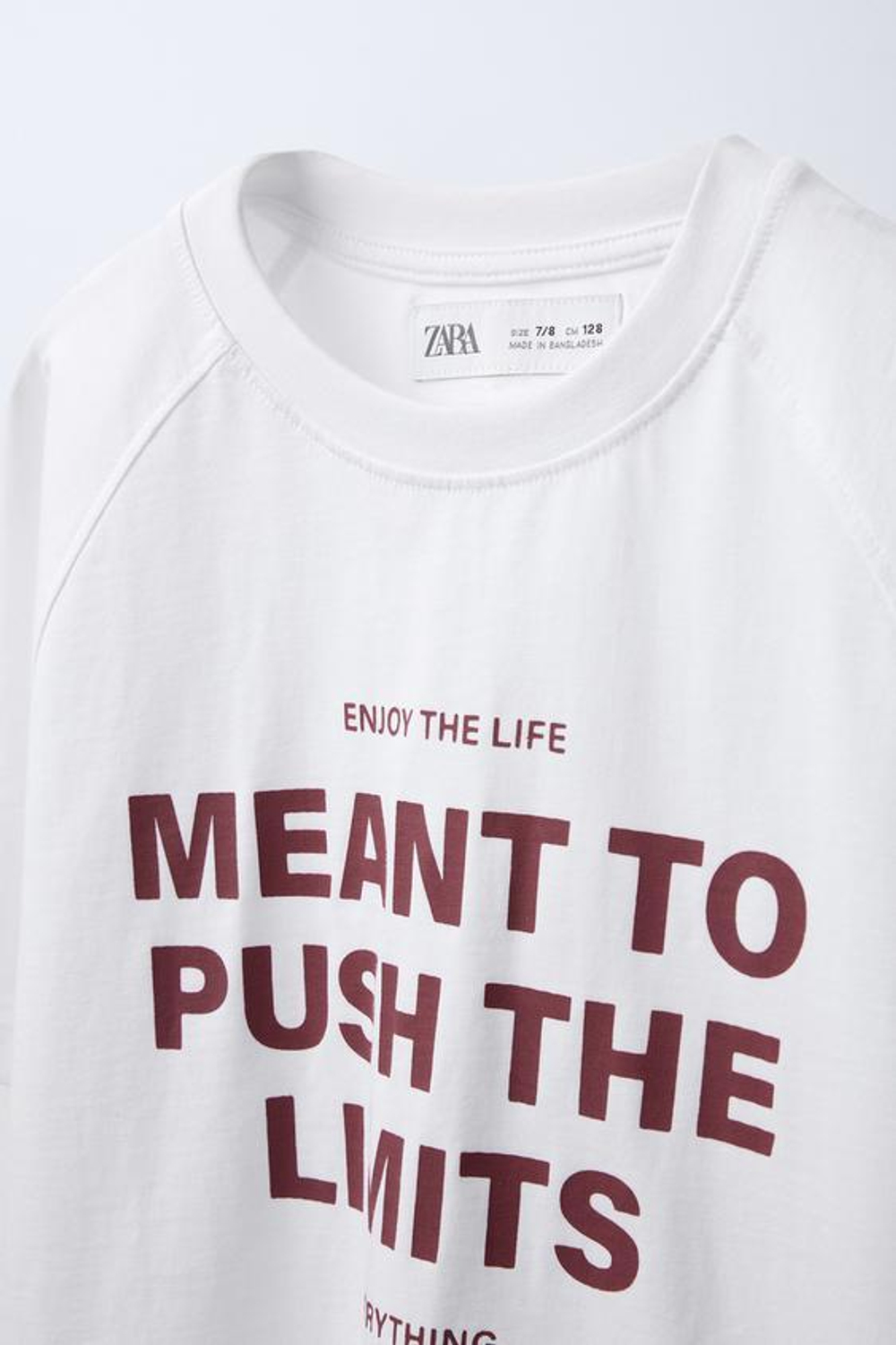 ZARA ФУТБОЛКА С НАДПИСЯМИ, БЕЛЫЙ