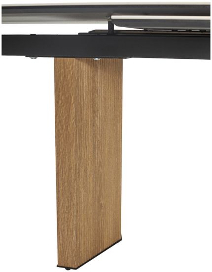 Стол МОЦАРТ 200 REX 769925, Бежевый мрамор, керамика / Дуб монтана