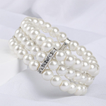 Браслет жемчуг со стразами