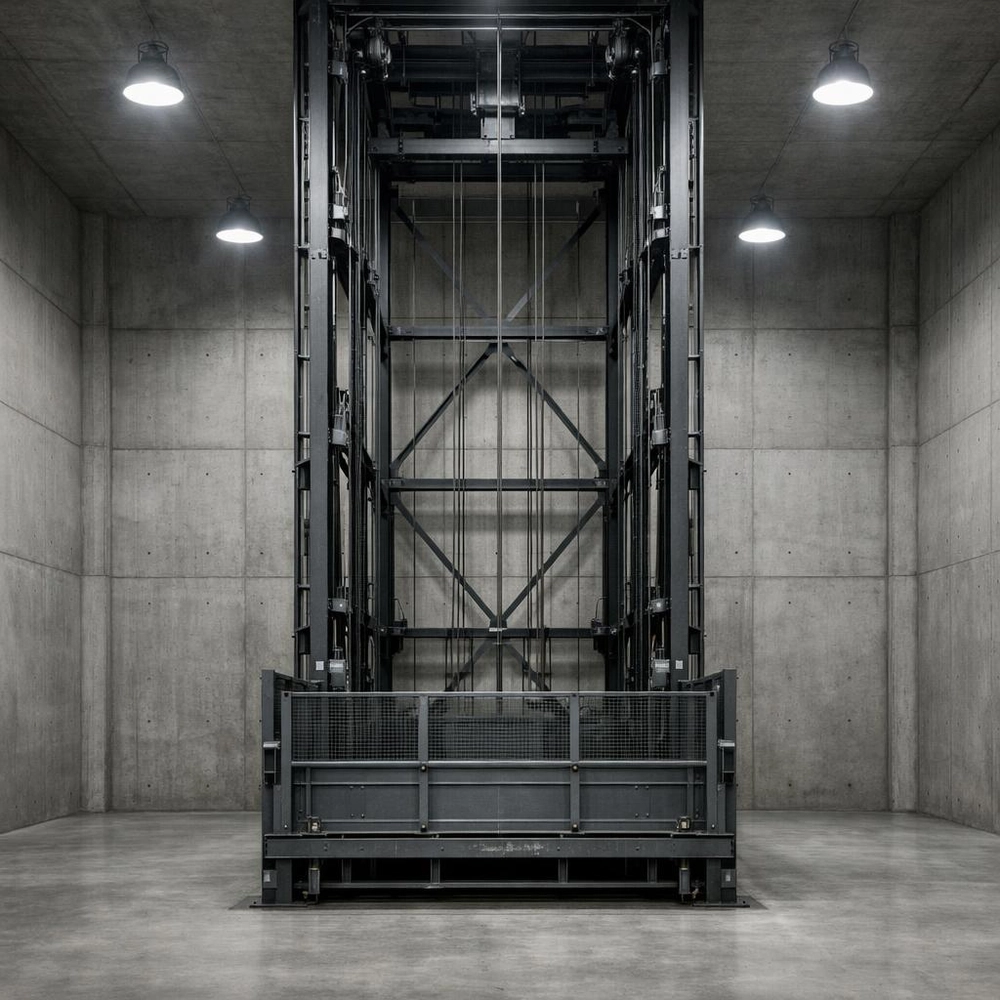 Шахтный грузовой подъёмник